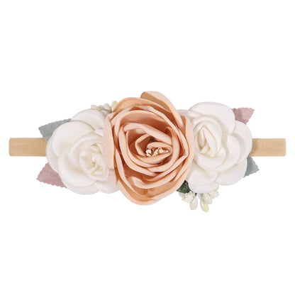 1Pcs Baby Girl Cute Flower Headband Elastic Hair Band Newborn Head Toddler Headband Headwear Kids Accessories Christmas Gifts