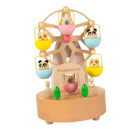 Music Movement with Small Swinging Animal Carousel Music Box for Holiday