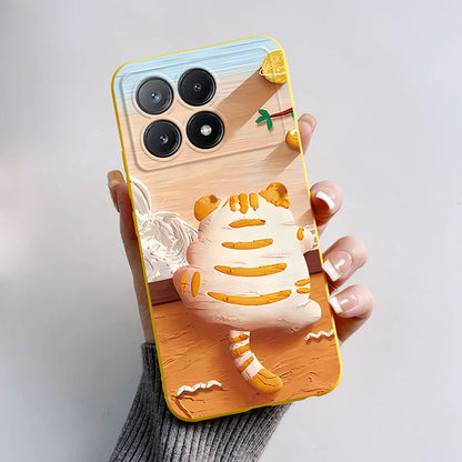 For Xiaomi Poco X6 Pro 5G Case Cute Cartoon Cat Frog Cover Soft TPU Phone Case For Xiaomi Poco X6 PocoX6 Pro X6Pro Fundas Bumper