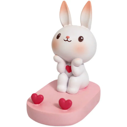 Creative Mobile Phone Stand Desktop Girls Cute Small Cartoon Ins High Value Cute Bunny Decorative Ornaments  phone holder