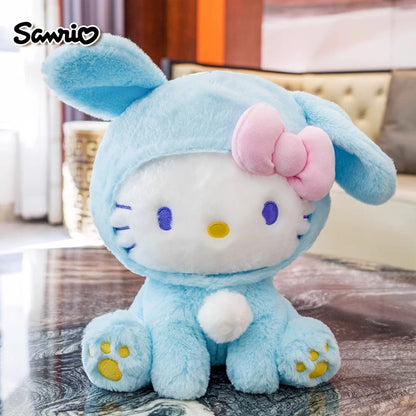 Sanrio Hello Kitty Kuromi Throw Pillow Baby Stuffed Toys Anime Cat Plush Toys Plushie Kids Gifts Children Dolls For Girls Boys