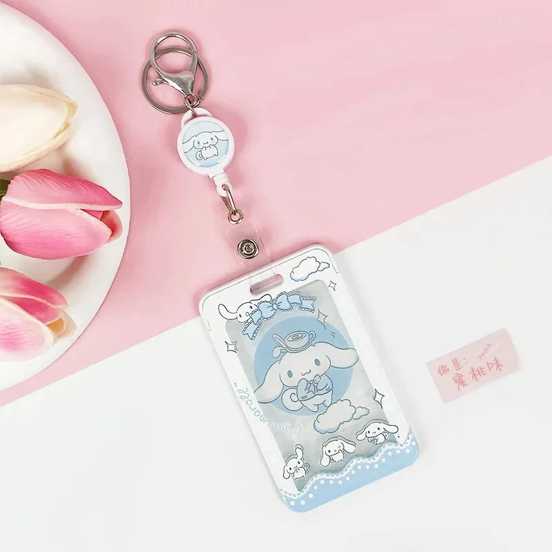 Sanrios Kuromi Cinnamoroll Purin Dog Photocard Bag Cute Cartoon My Melody Card Holders Student Id Credit Card Storage Case Bag