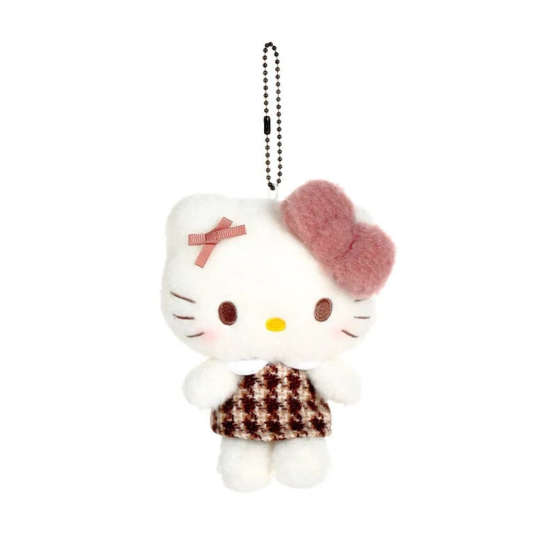 Sanrioed Kawaii Hello Kitty  Kuromi  Plush Doll Toys Pendant Cute Plush  Keychain Bag Pendant Christmas Gifts12CM