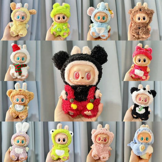 13 Styles Cute Mini Plush Doll'S Clothes Outfit Accessories Korea Kpop Exo Labubu II Idol Dolls Jumpsuit Sitting Party Clothing