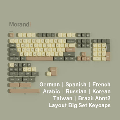 Moa Morandi Pbt Keycaps 7u Alice Layout Space Keys Big Set Key Caps Ansi Russian Korean ISO Spanish German French Abnt2 Brazil