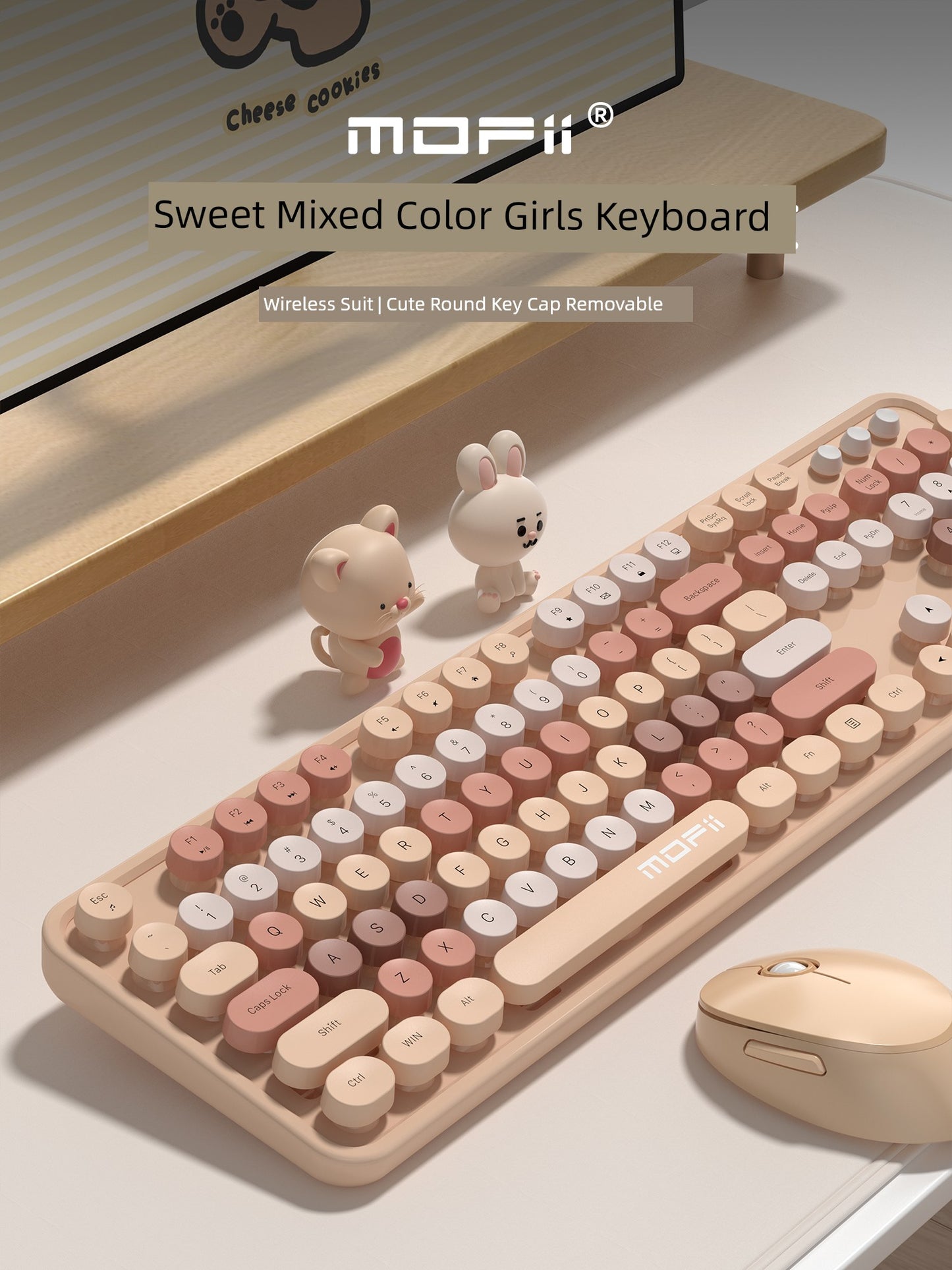 Mofii Mouse Girl Good-looking Wireless Keyboard