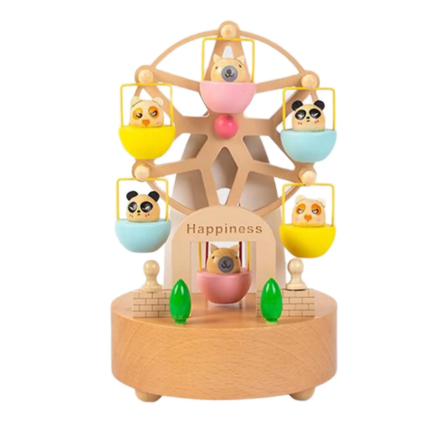 Music Movement with Small Swinging Animal Carousel Music Box for Holiday