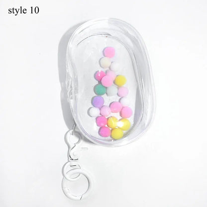 Jewelry Organizer Transparent Storage Box Pouch Mystery Box Keychain Bag Storage Case Thicken Wallet Cute Doll Bag Organization