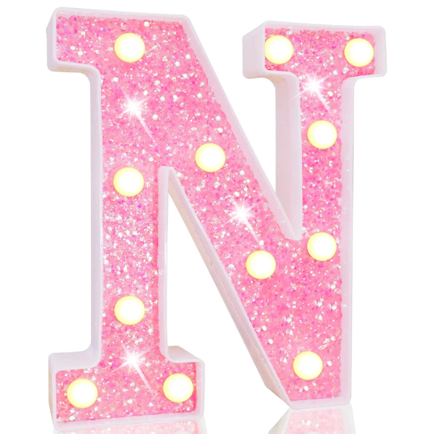 NEW DIY LED Letter Lights Glitter Alphabet Light Up Letter Sign Night Light Gifts Birthday Wedding Christmas Party Decoration