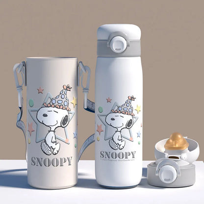 MINISO Snoopy Insulated Cup Fashion Cartoon Cute Mickey Children's Water Cup Portable Student Direct Drinking Cup 500ML