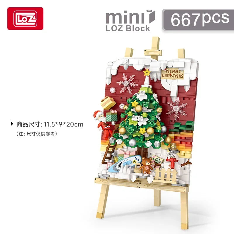 Unique Christmas Gift Building Blocks Sleigh Christmas Tree Stereoscopic Halloween/Thanksgiving Day/Christmas gift