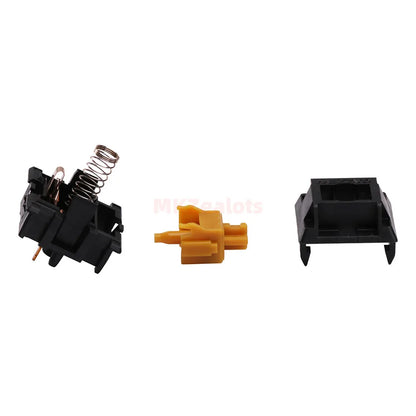 Gazzew Boba BLACK U4t V2 Thocky Tactile Switches for Mechanical Keyboard Customization 5pin 62g 68g Bottom