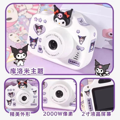 Sanrio Kuromi small camera toy children's camera HD Melody my melody mini birthday gift travel can connect to mobile phone