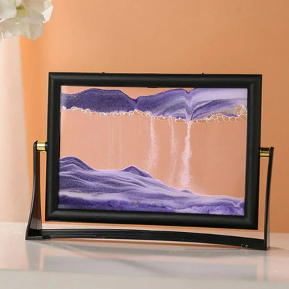 Rotatable Moving Sand Art Picture Home Decor Flowing Sand 3D Sandscape in Motion Christmas Gift Sandscapes