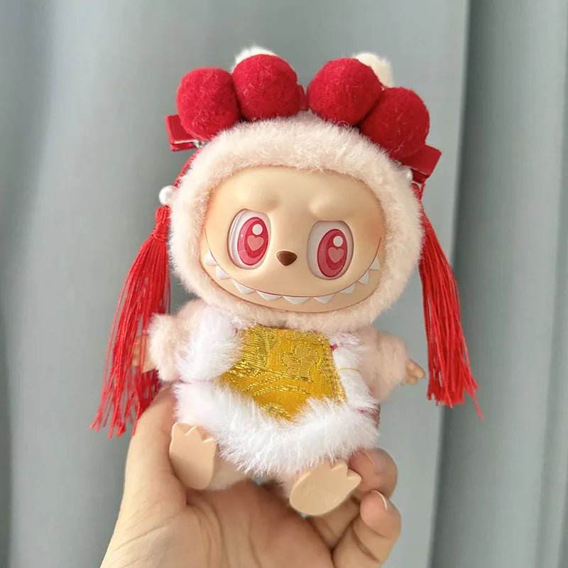 Cute Mini Plush Doll'S Clothes 17cm Labubu II Idol Dolls Sitting Party Outfit Accessories For Korea Kpop Exo Clothing DIY Gift