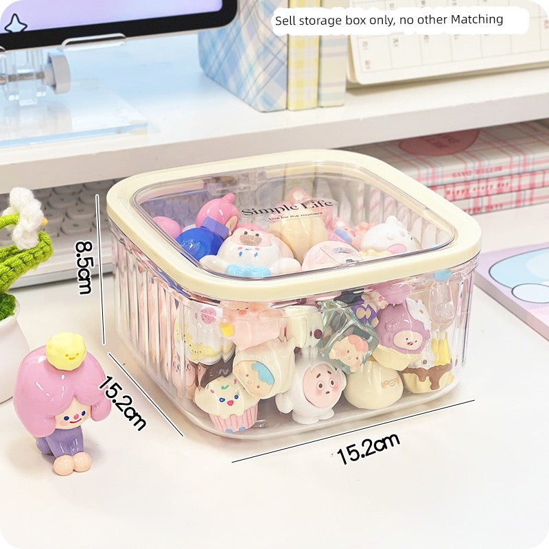 Cute Tablets Dustproof with Cover Minimalist Storage Box Girls' Desktop