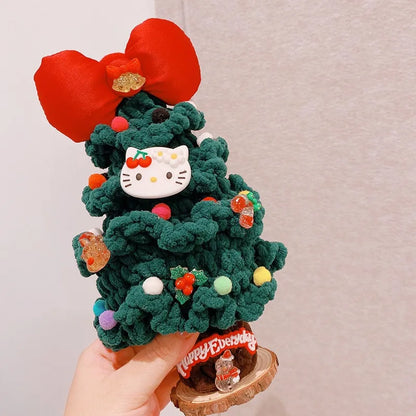 Sanrio Hello Kitty Christmas Tree Series Ornament Cute Cartoon Festival Scene Arrangement Desktop Decoration Xmas Gift Wholesale