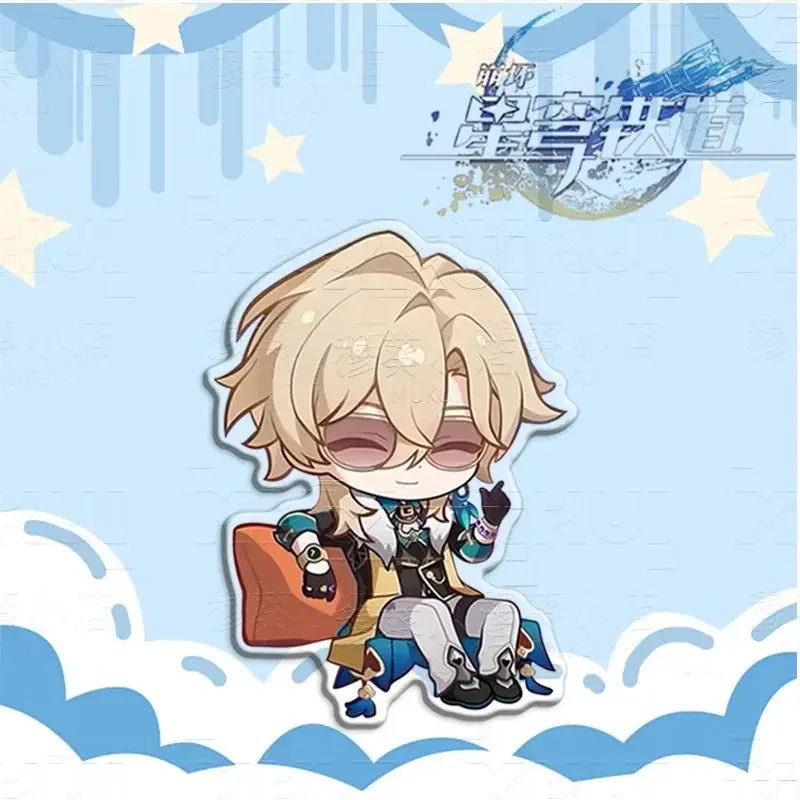 Honkai:Star Rail Boothill Jade Live Broadcast Guest Or Host Magnetic Sofa Sitting Character Acrylic Fridge Sticker Desk Ornament