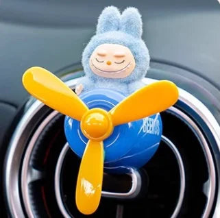 Labubu The Monsters Have A Seat Mengli Car Aromatherapy Doll Car Air Outlet Small Aircraft Cartoon Ornament Decoration