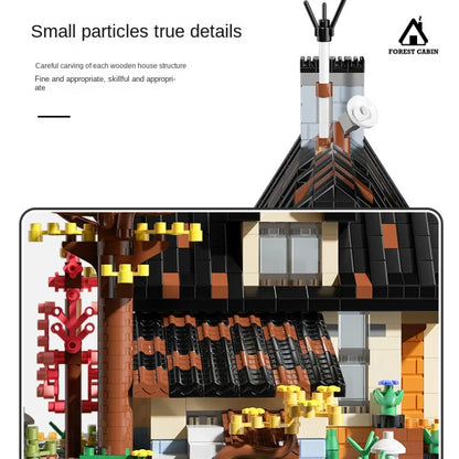 2635PC Forest Wooden House Building Blocks Cabin Model Bricks City Street View Kids Toys Educational Girls Boys Birthday Gift