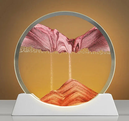 7/12 Inch Creative Moving Sand Art LED Table Lamp USB Quicksand  Night Light Hourglass Lamps Flowing Sand Painting Home Decor