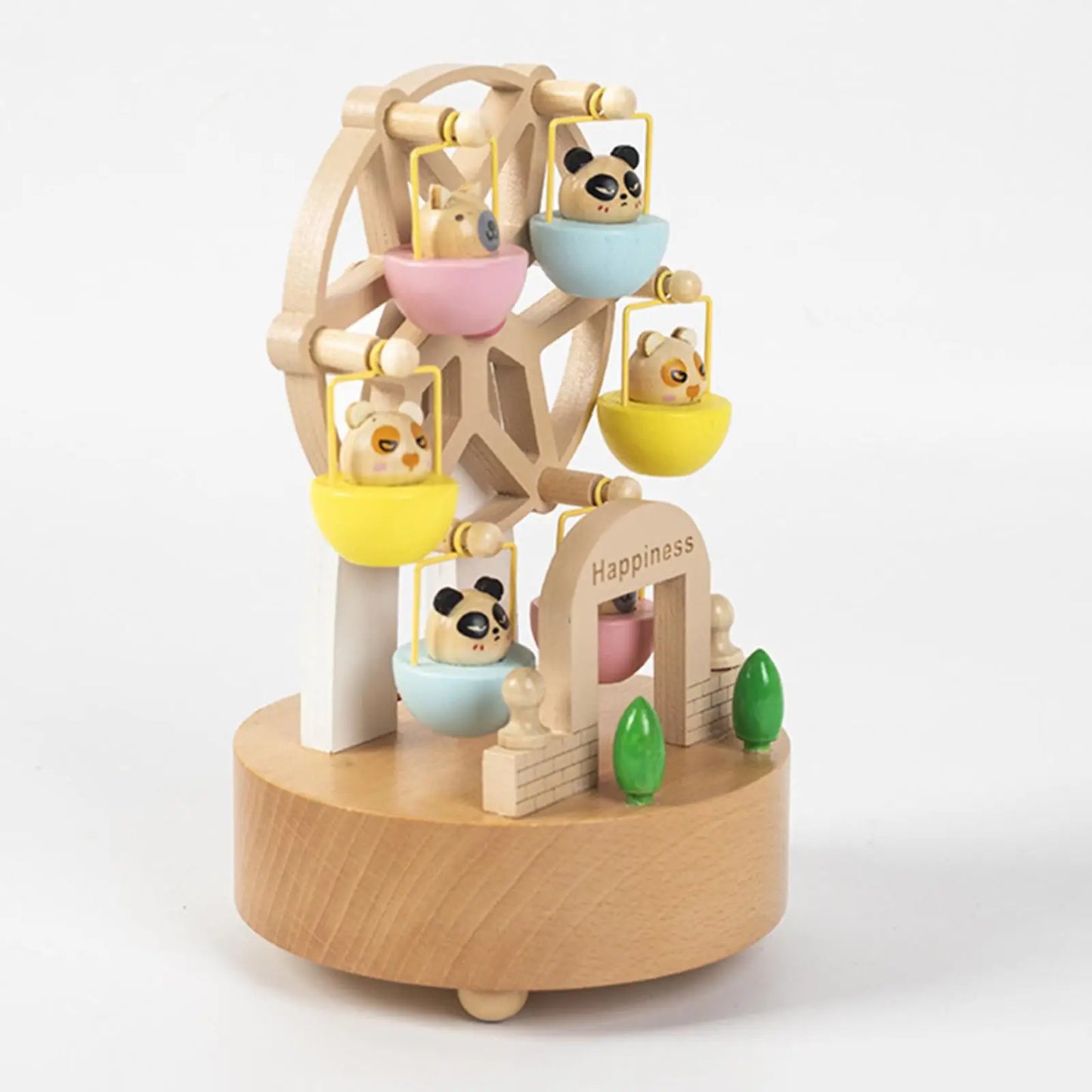 Music Movement with Small Swinging Animal Carousel Music Box for Holiday