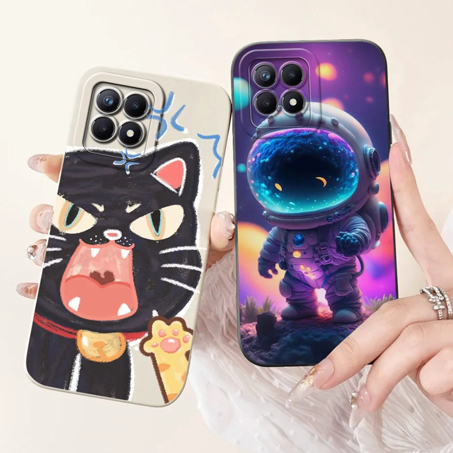 Lens Protective Case For Realme 8i RMX3151 Cute Cartoon Soft Silicone Back Cover For Realme8i Phone Cases