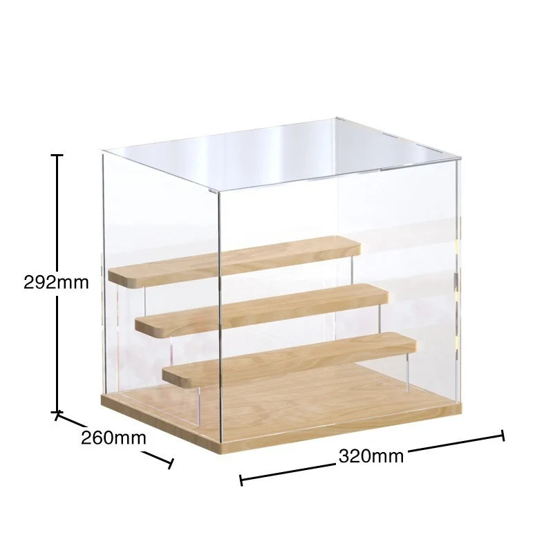 Acrylic Storage Box Blind Box Doll Toys Gift Display Rack Cosmetic Perfume Storage Shelf Home Decor Organizer Stand 2-4 Tiers