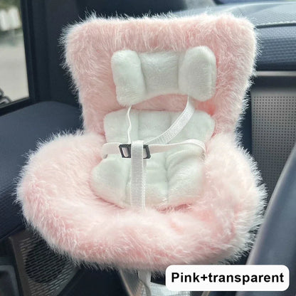 Suitable for 17cm Cute Doll Cute Car Safety Plush Seat  Car Air Outlet Decoration Labubu Accessories Ropa LAbubu