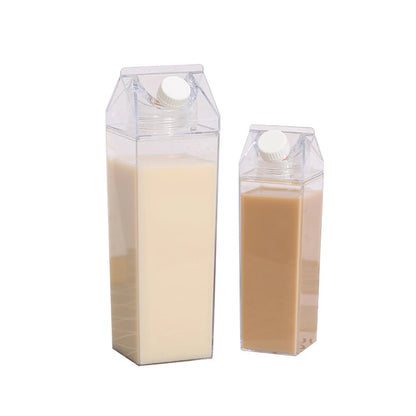 Transparent Water Bottle Creative Milk Cardboard Bottles Milk Juice Box Reusable Portable For Outdoor Sports Travel And Camping