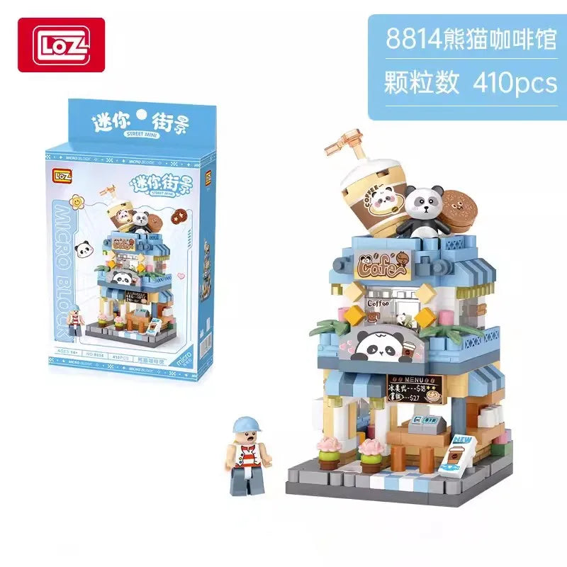 LOZ Building Blocks City View Scene Coffee Shop Retail Store Architectures model Assembly Toy Christmas Gift for Children Adult