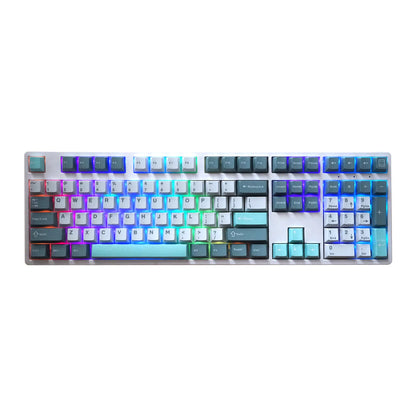 MATHEW KC108 RGB Gaming Keyboard 108 Keys Wireless Mechanical Keyboard Fullsize Hot-swappable Linear Switch for Mac/Win