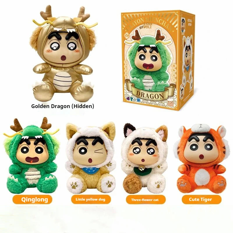 2024 Crayon Small New Doll Blind Box Model Toy Series Gifts The Year Of The Loong Doll Cute Cartoon Character Doll Birthday Gift