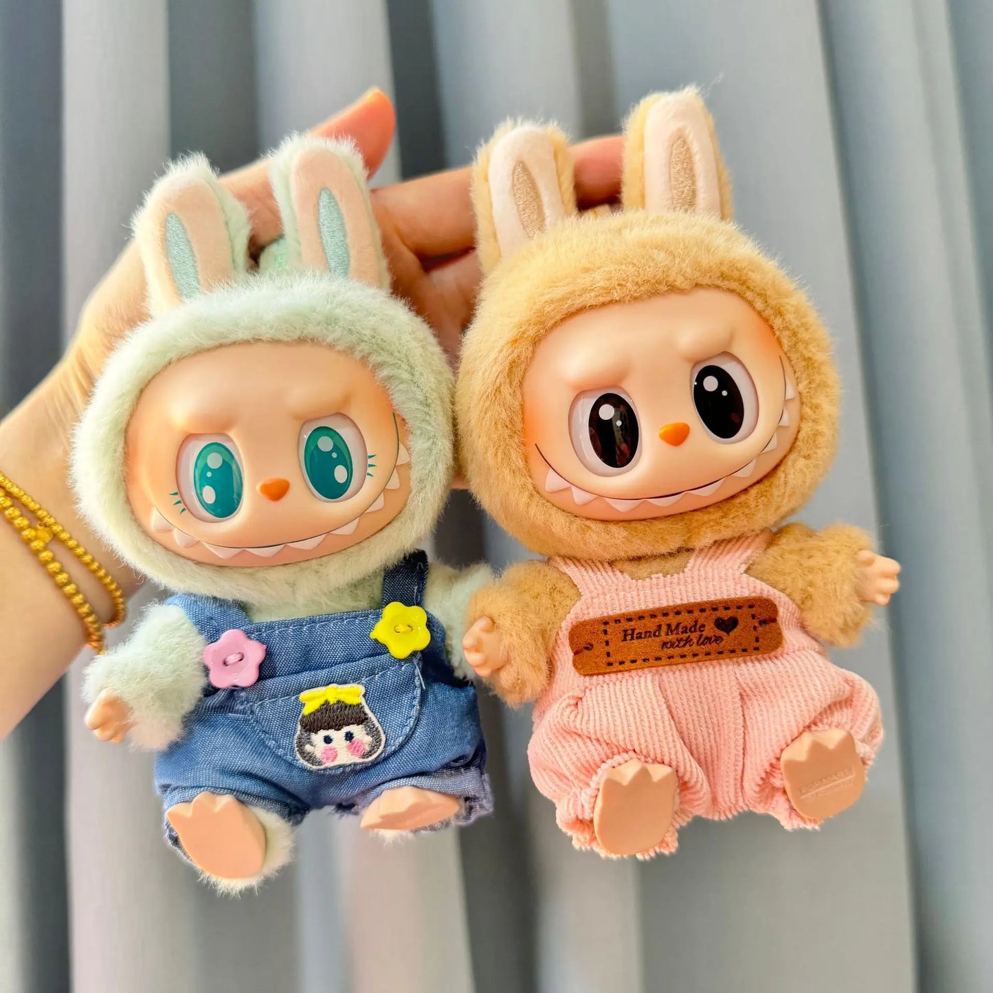 MIni Plush Doll'S Clothes Outfit Accessories For Labubu V1 V2 Idol Dolls sitting party baby clothes lazy Tony suit Clothing Gift