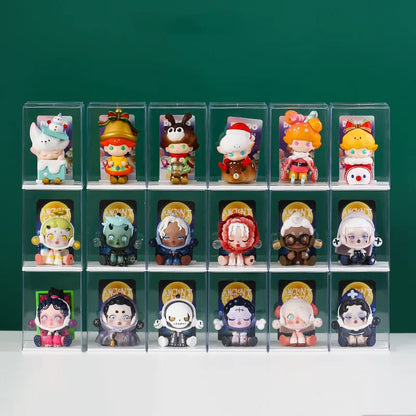 Dust-proof Acrylic Doll Toys Storage Organizer Box Mystery Box Display Stand Popmart Storage Box Case Blind Box Showcase