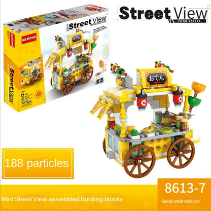 House Building Blocks Mini City Store Street View Snack Street Children's Toys Boys and Girls Gifts Compatible With Lego