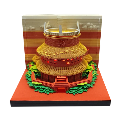 Omoshiroi Block 3D Calendar 2025 Potala Palace 3D Notepad Desk Calendar Tear Paper 3D Model Memo Pad Sticky Note Birthday Gift