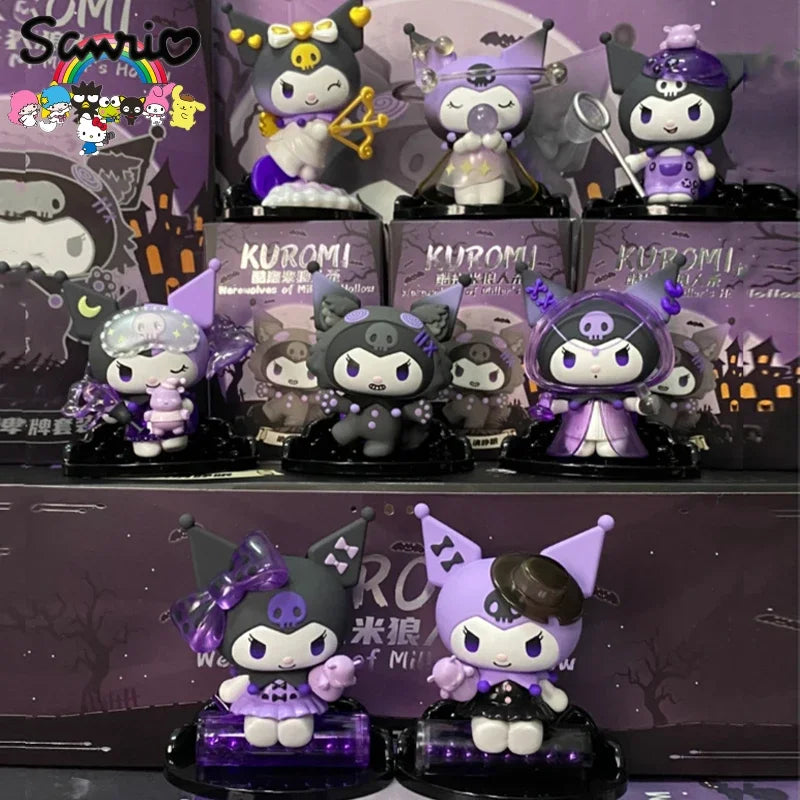 MINISO Sanrio Blind Box Kuromi Werewolf Kill Series Mystery Box Children's Day Christmas Gift Toys Desk Ornament Doll Genuine