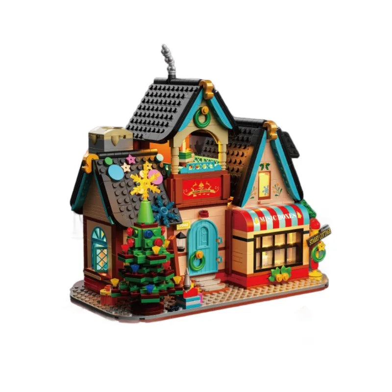 Zhe Gao star hut building street scene children's building blocks toy gift model