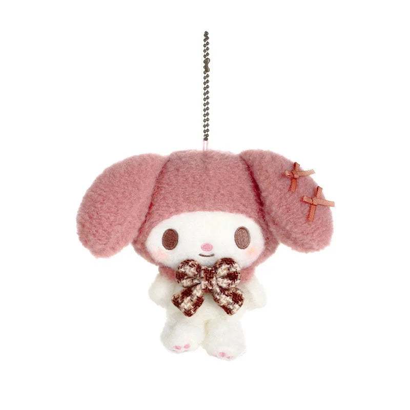 Sanrioed Kawaii Hello Kitty  Kuromi  Plush Doll Toys Pendant Cute Plush  Keychain Bag Pendant Christmas Gifts12CM