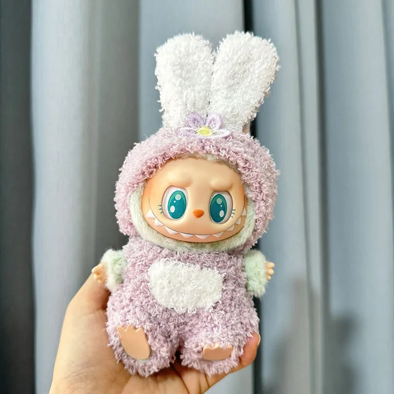 17cm Labubu II Idol Dolls Sitting Party Cute Mini Plush Doll'S Clothes Outfit Accessories For Korea Kpop Exo Clothing DIY Gift