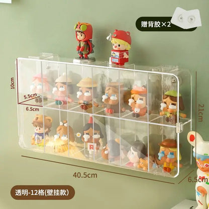 Acrylic Wall Mounted Blind Box, Bubble Mat Display Box, Storage Display Rack, Hand Doll Action Person, Dustproof Storage Cabinet