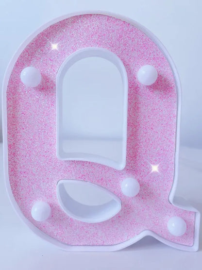 Luxury Alphabet Pink Letter LED Luminous Number Lamp  Battery Night Light for Home Birthday Wedding  Christmas Party Decoration