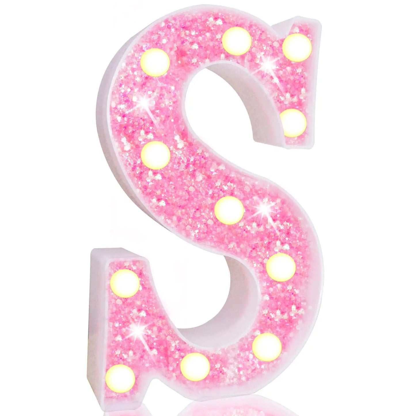 NEW DIY LED Letter Lights Glitter Alphabet Light Up Letter Sign Night Light Gifts Birthday Wedding Christmas Party Decoration