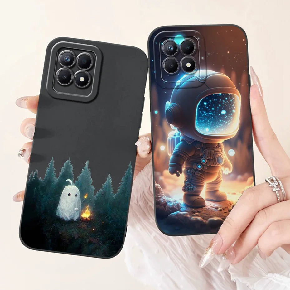 Lens Protective Case For Realme 8i RMX3151 Cute Cartoon Soft Silicone Back Cover For Realme8i Phone Cases