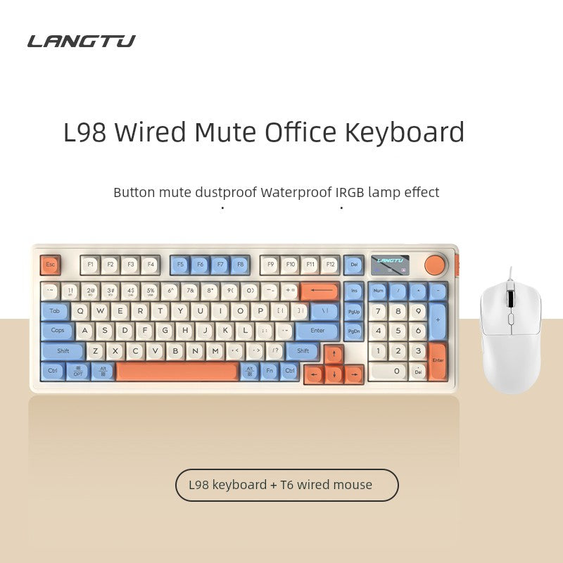 Langtu L98 Wired Screen RGB Backlit Keyboard Mouse