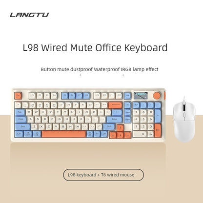 Langtu L98 Wired Screen RGB Backlit Keyboard Mouse