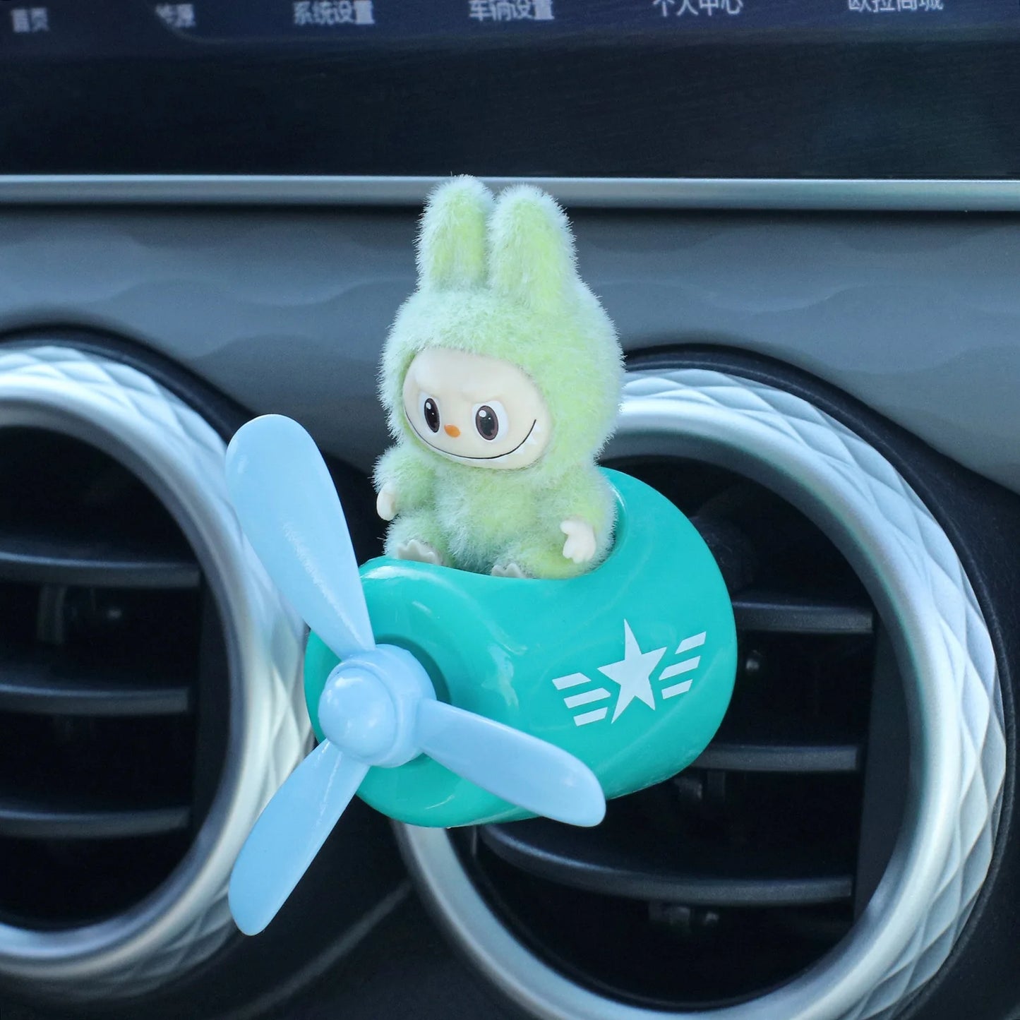 Labubu The Monsters Have A Seat Mengli Car Aromatherapy Doll Car Air Outlet Small Aircraft Cartoon Ornament Decoration Gift