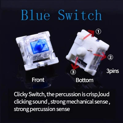 Outemu Switch for Keyboard 3Pin Linear Tactile Clicky Silent Switches For Mechanical Keyboard Black Blue Brown Red Gaming Switch