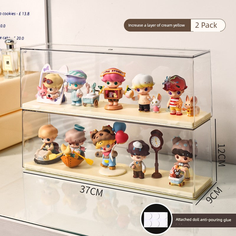 Blind Box Display Box Acrylic Display Stand Storage Cute Grain Small Ornaments Pop Mart Display Cabinet Hand Office Storage Box